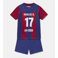 Barcelona Marcos Alonso #17 Hjemmedraktsett Barn 2023-24 Kortermet (+ Korte bukser)